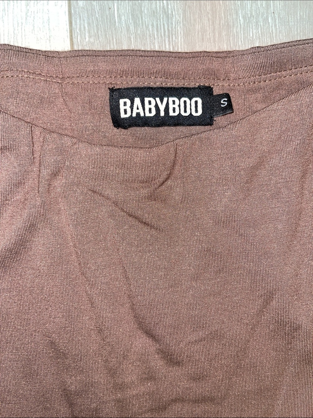 🤎BABYBOO Brown Two-Piece Crop Top & Skirt Set XS top/S bottom - never worn !🤎 - Picture 8 of 8